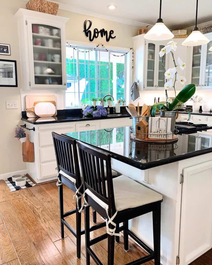 Black and White-Themed Kitchen