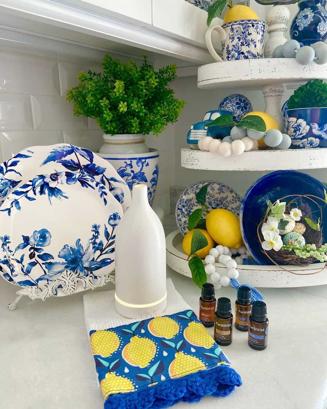 Blue and Lemon Kitchen Counter Soul & Lane