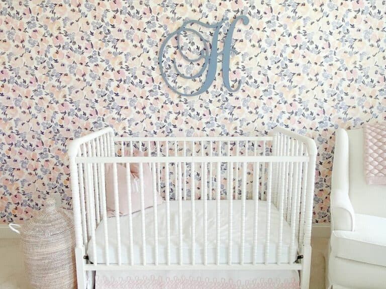 Blue and Pink Floral Nursery