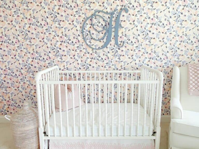 Blue and Pink Floral Nursery