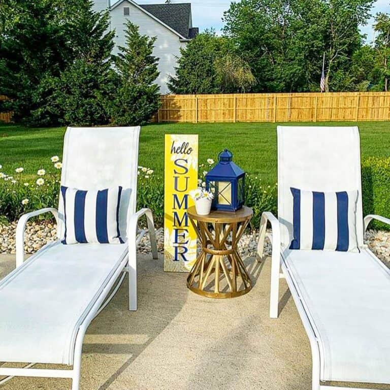 Blue and White Summer Outdoor Furniture