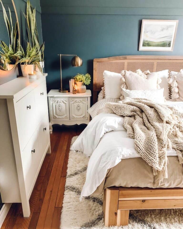Bohemian Bedroom With Potted Plants
