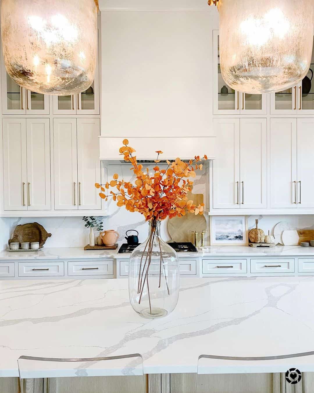 Brass Pulls on White Shaker Soul & Lane