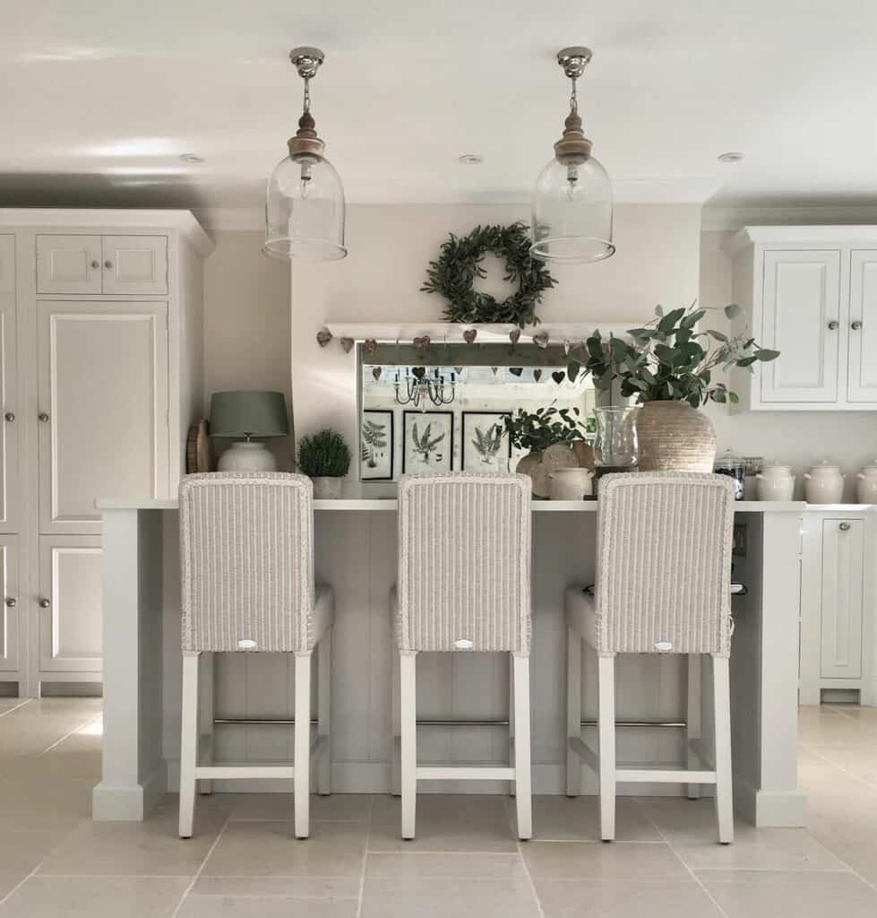 Breakfast Bar Overflowing with Greenery