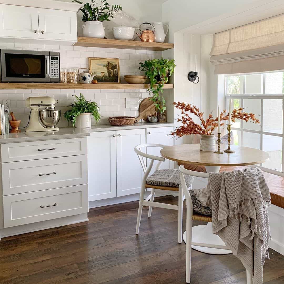 Breakfast Nook with White Kitchen Soul & Lane
