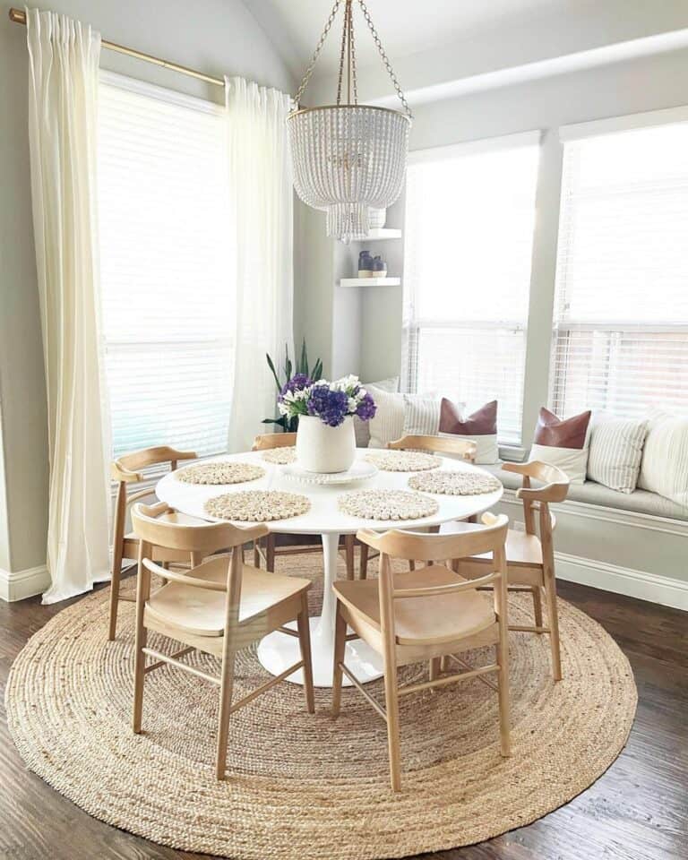 Bright Breakfast Nook with Cozy Reading Bench