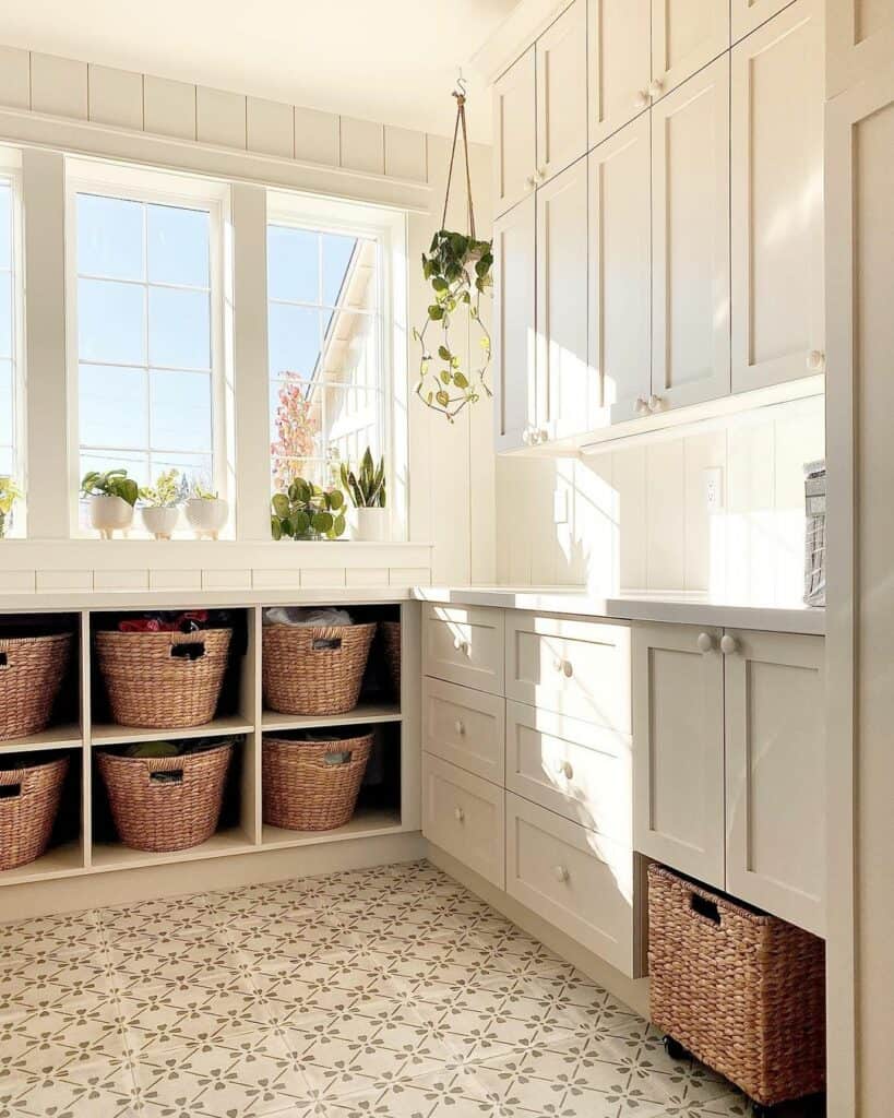 Bright and Organized Laundry Room