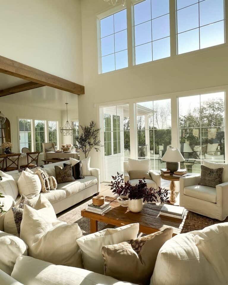 Brightly Lit Neutral Living Room