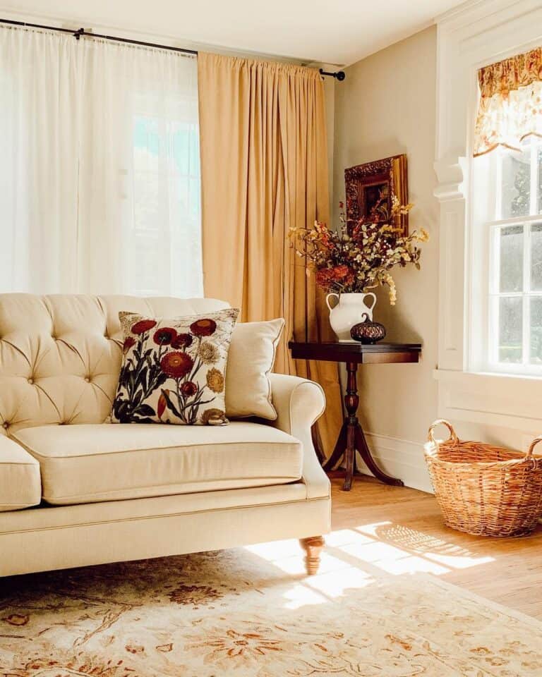 Brown Floral Living Room Ideas