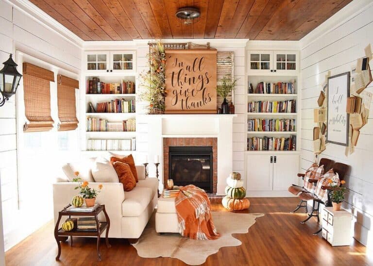 Brown Living Room Ideas With Fall Décor