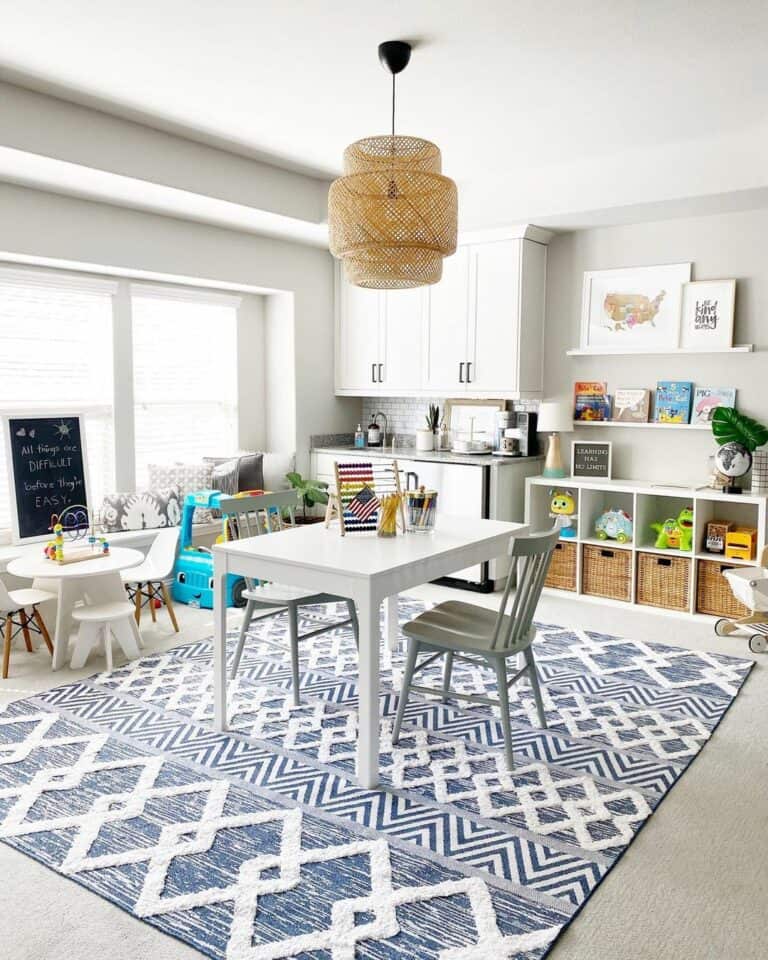 Cabinetry and Storage Cube Ideas for Playroom Organization