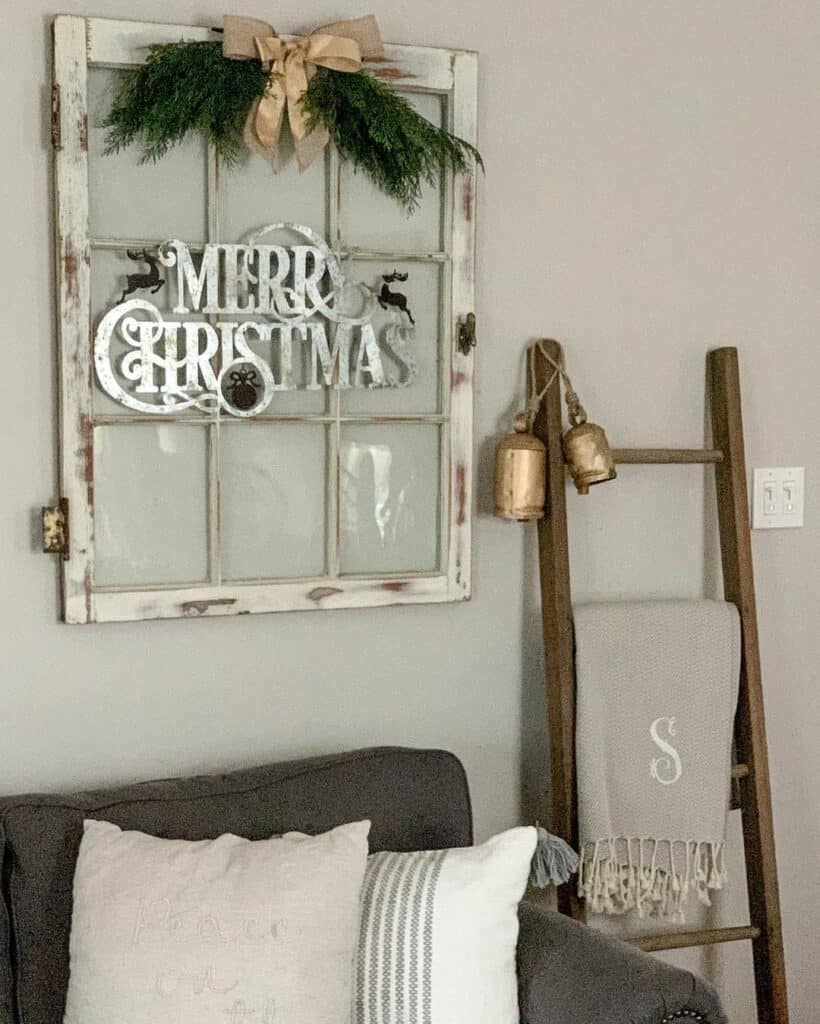 Christmas Décor and Blanket Ladder
