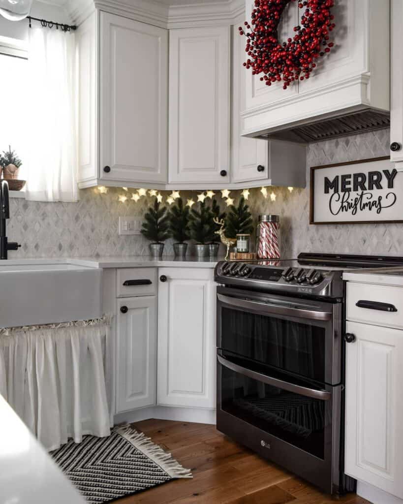 Christmas Décor on Countertops and Wall