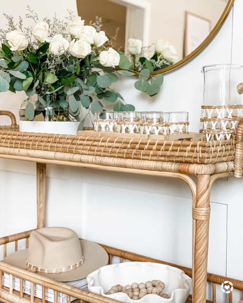 Coastal Farmhouse Bar Cart