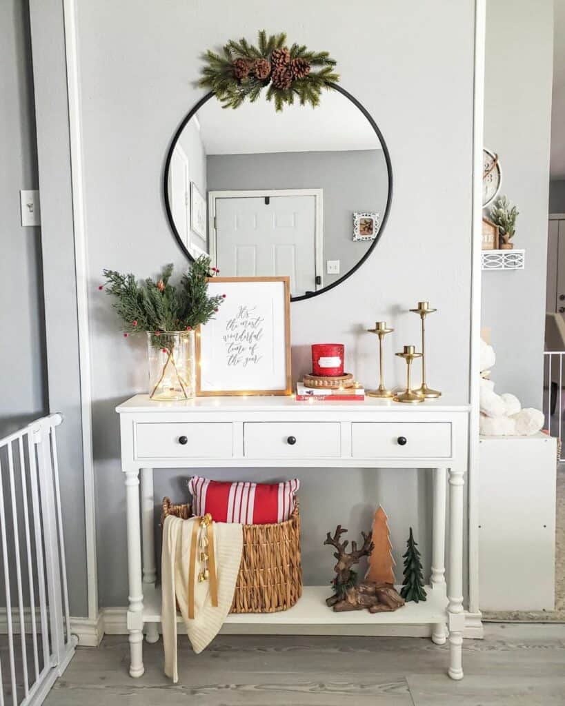 Console Table Décor with Mirror