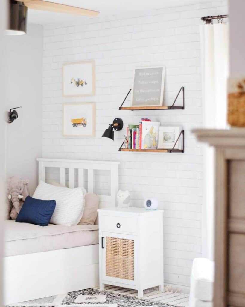 Construction and Shiplap Toddler Boy Room