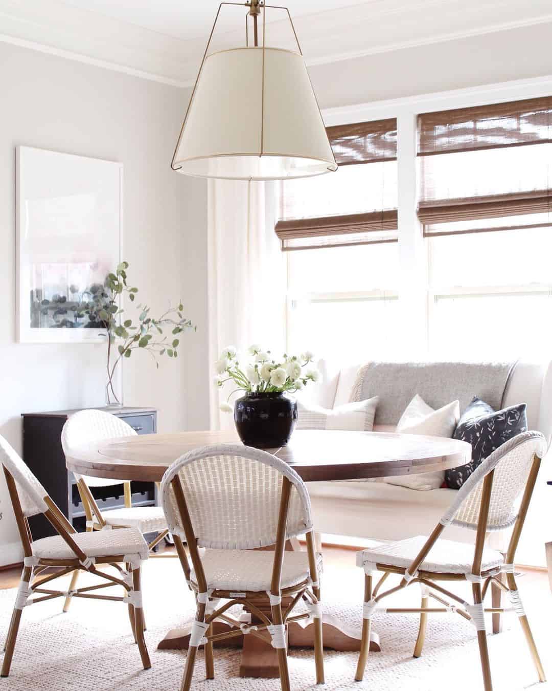 Cozy Dining Room with Floral Centerpiece - Soul & Lane