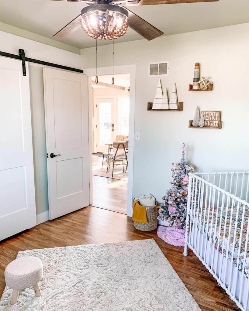 Cozy Farmhouse Nursery With Festive Decorations