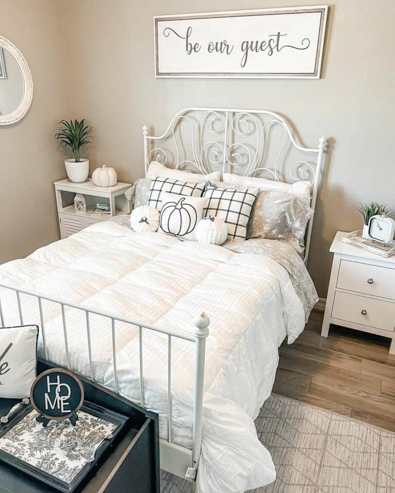 Cozy Farmhouse-inspired Small Guest Bedroom