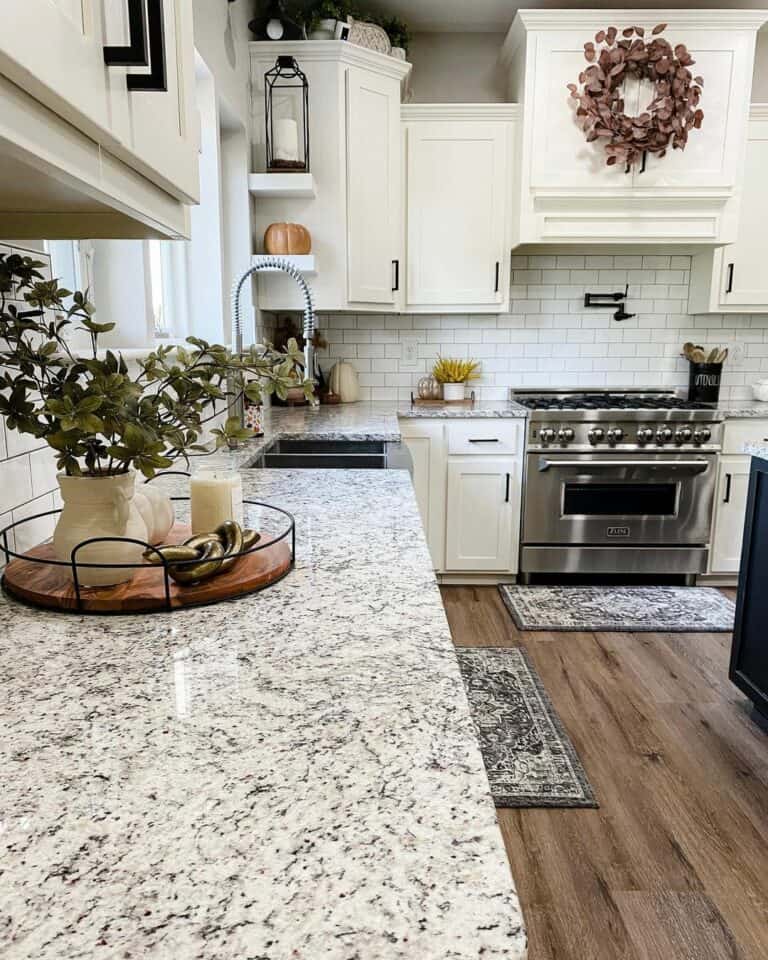 Cozy Kitchen With Marble Counter