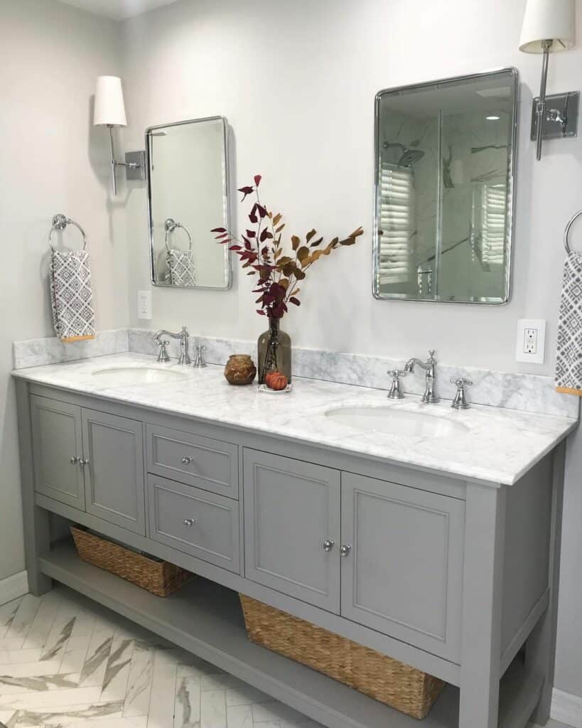 Cozy Master Bathroom with Double Vanity