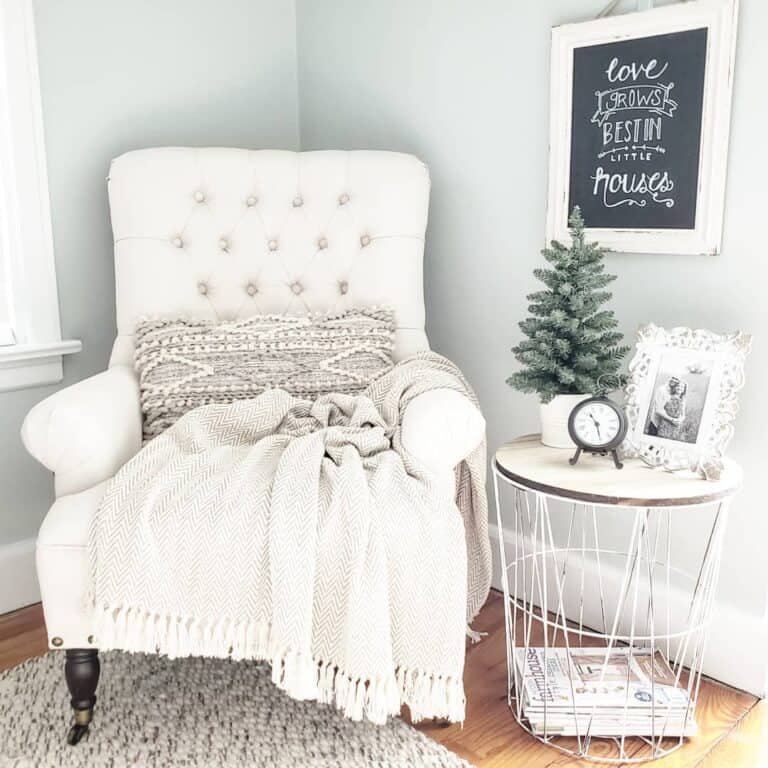 Cozy Nook with White Armchair