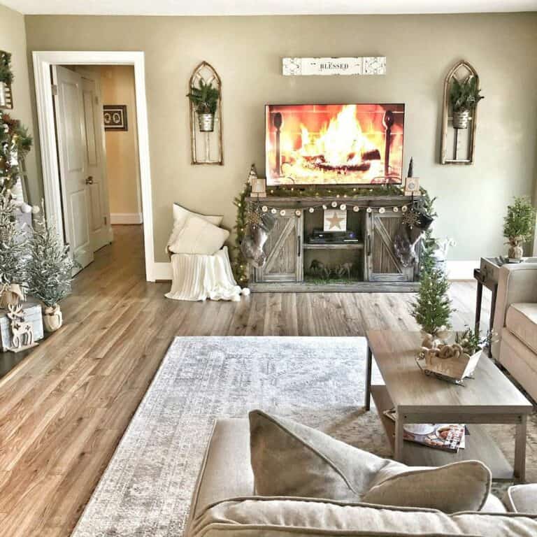 Cozy and Rustic Family Room