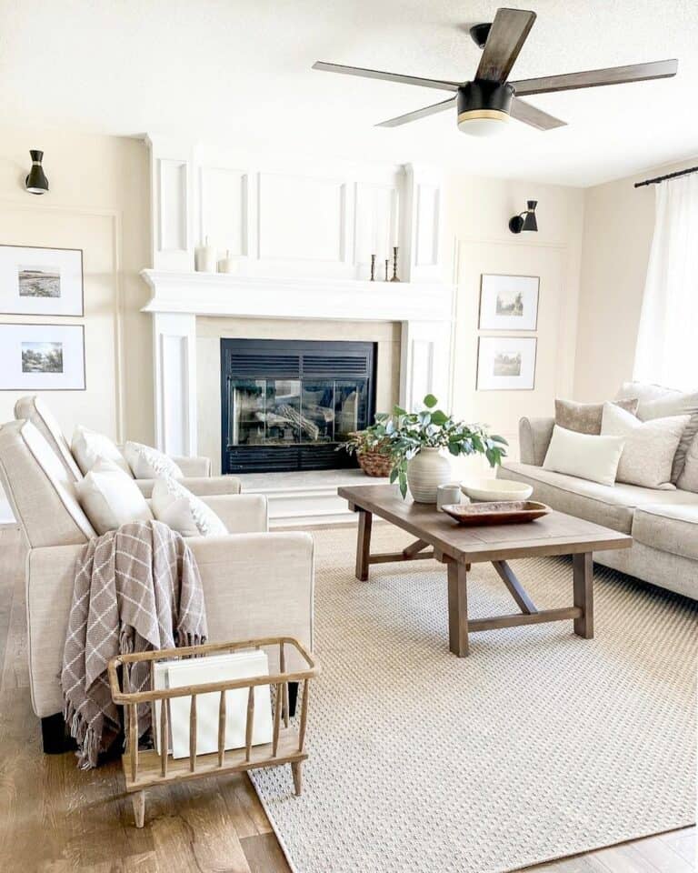 Cream and Beige Living Room