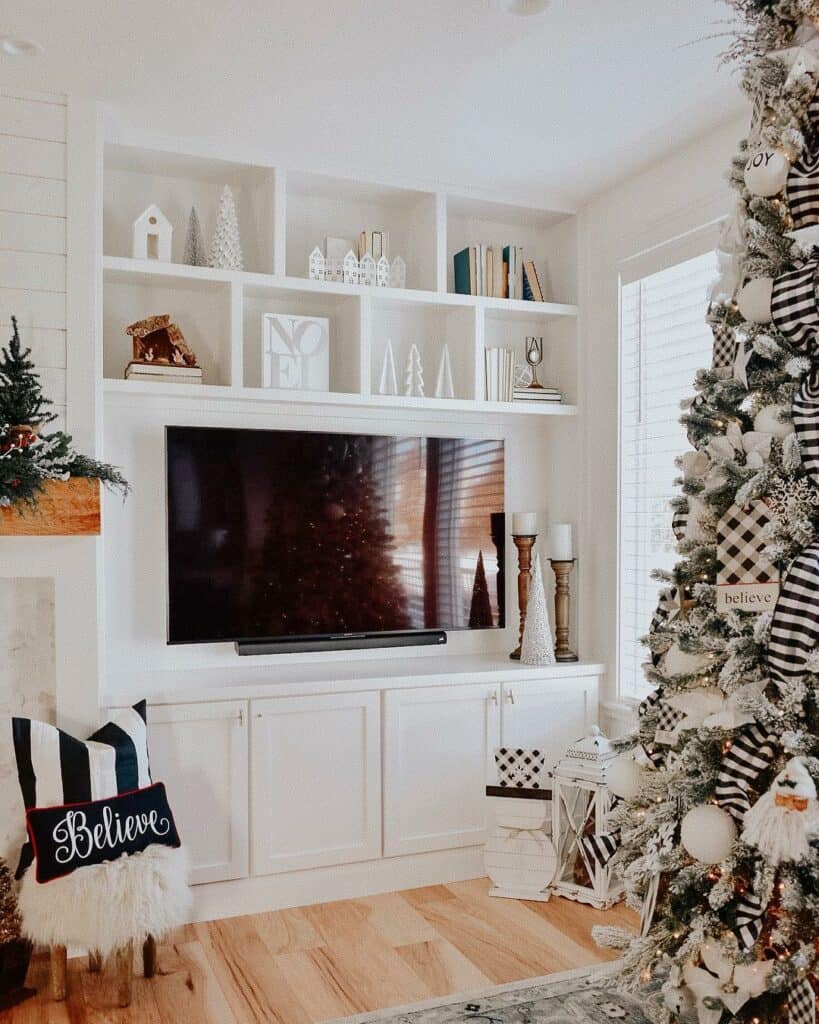 Crisp Black and White Plaid Living Room Soul & Lane