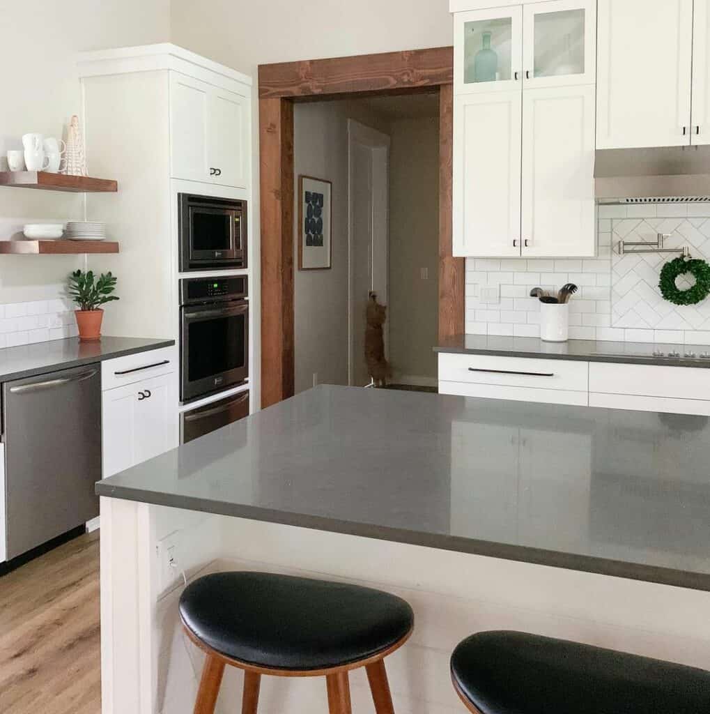 Dark Gray Countertops on White Soul & Lane