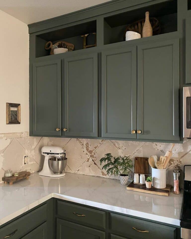 Dark Grey Kitchen Cabinets with Shaker Doors