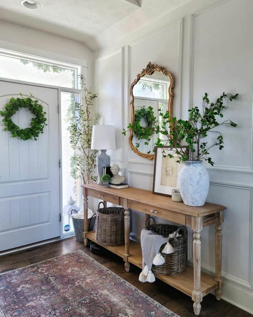 Décor Inspiration for a Cottage Entryway Table