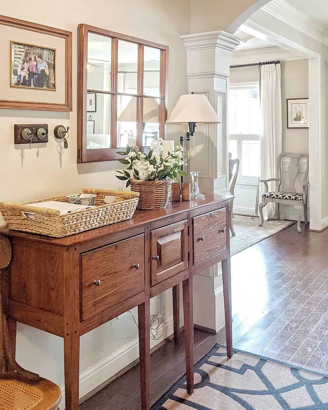Décor for a Warm Wooden Entryway Table Soul & Lane