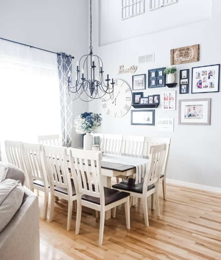 Dining Area with Farmhouse Gallery Wall