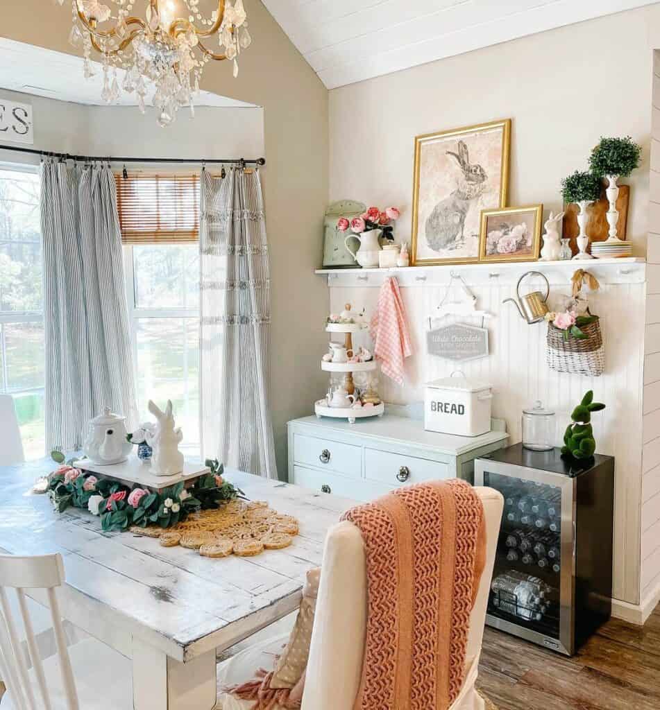 Dining Room Gold Chandelier with Crystals