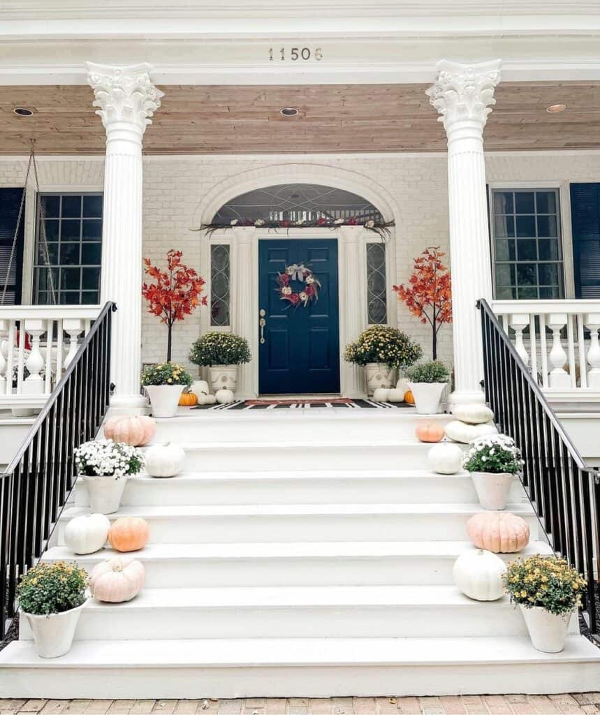 Fall Design Idea for Grand Front Steps