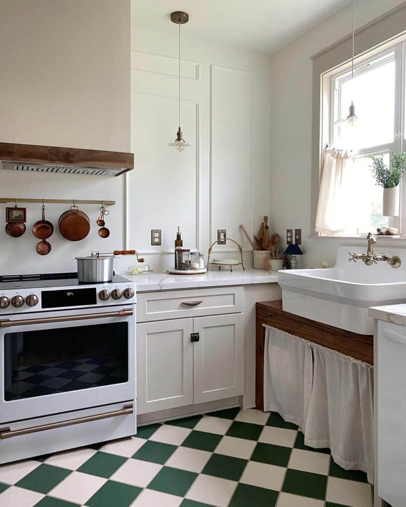 Farmhouse Kitchen With High-back Sink