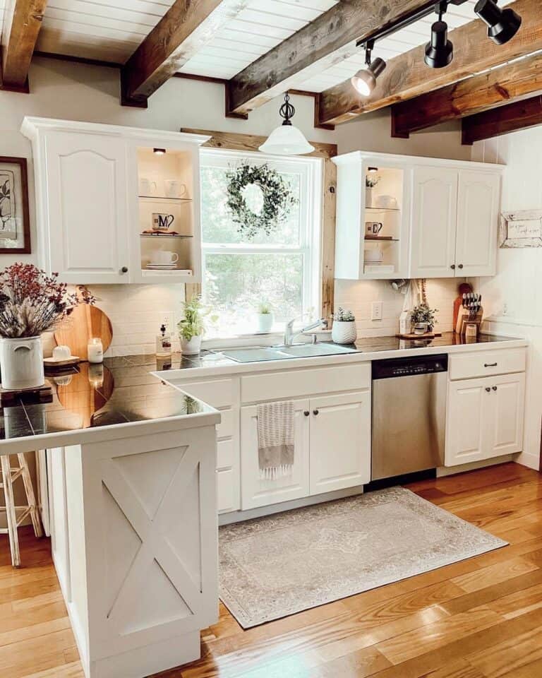 Farmhouse Kitchen With an Antique Rug