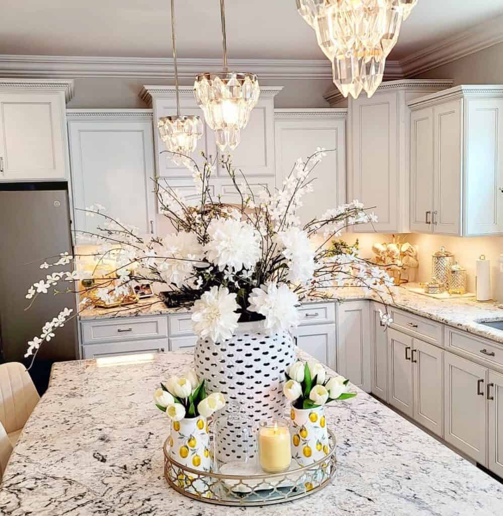 Farmhouse Kitchen with Antique White Cabinets