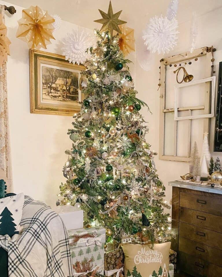 Farmhouse Snowflake Christmas Tree Decorations