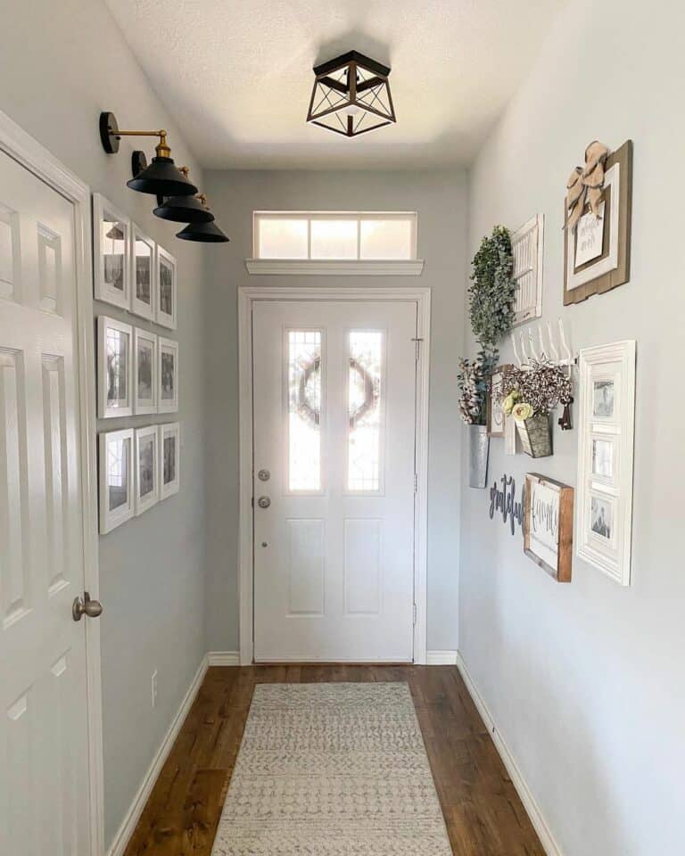 Farmhouse Styling for Neutral Entryway