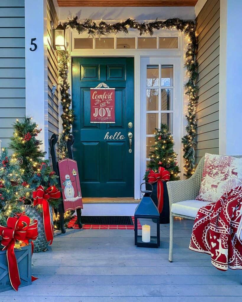 Festive Christmas Front Door Decorations