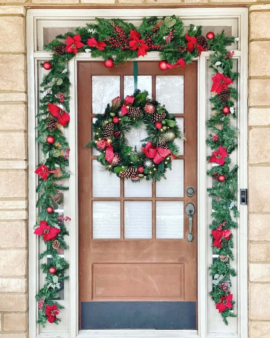 Festive Green Garland and a Matching Green Wreath Soul & Lane