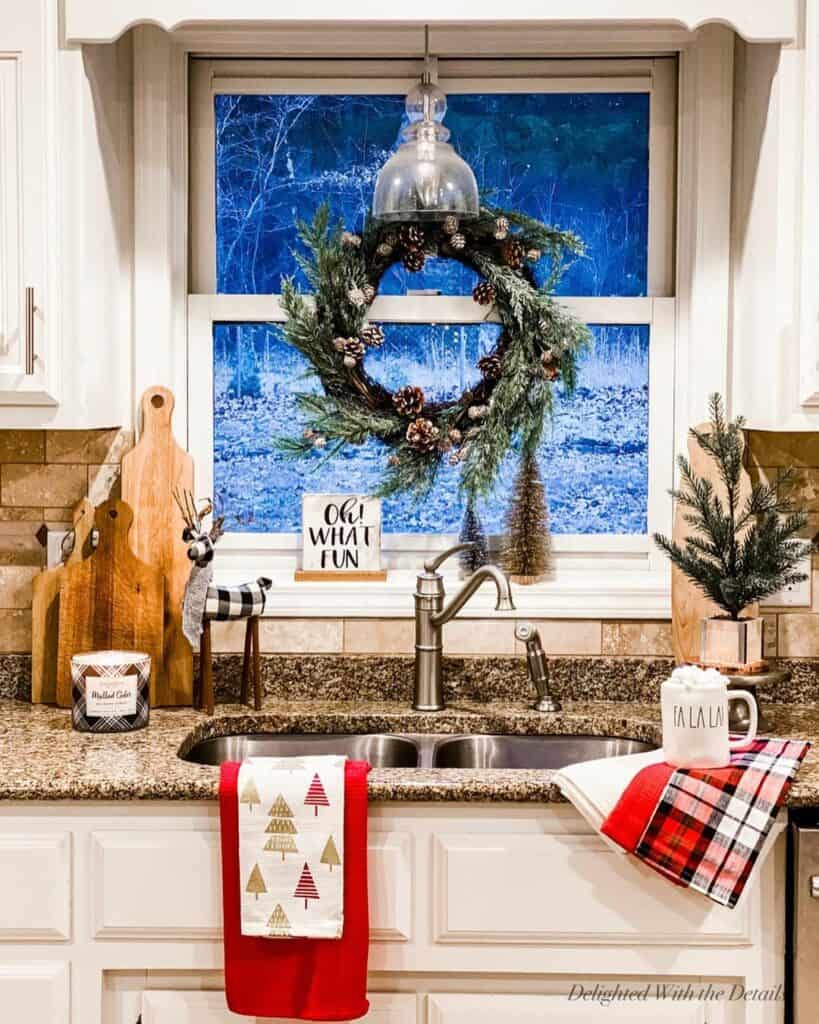 Festive Kitchen Sink Window