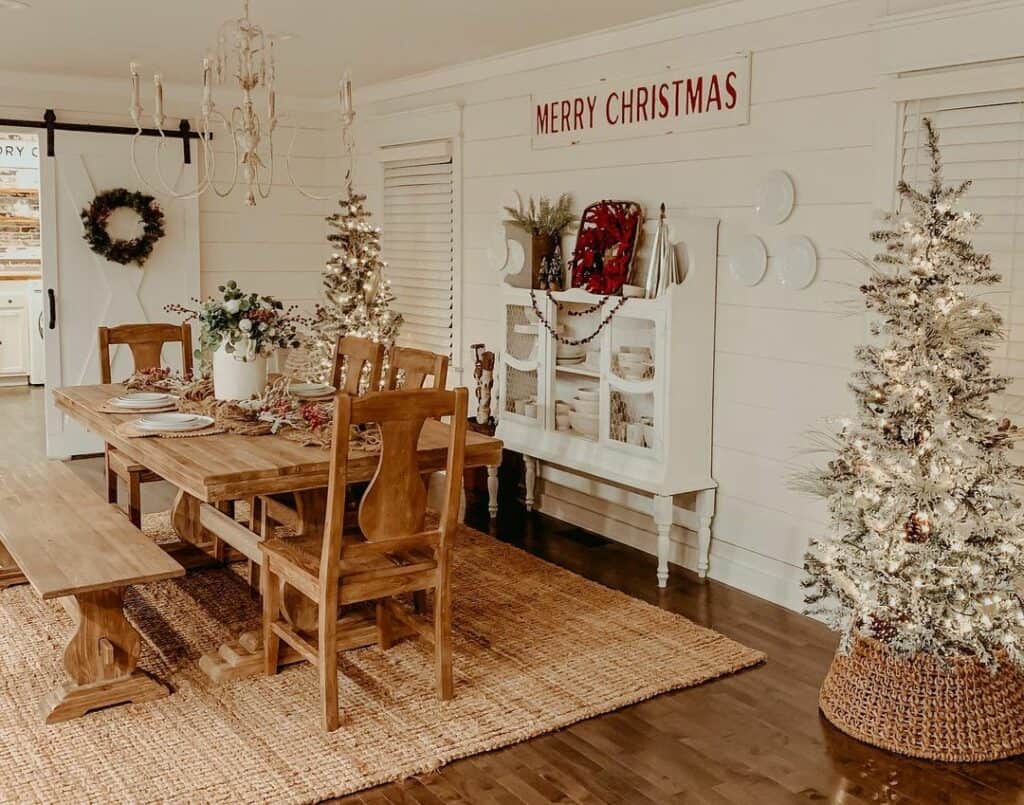 Festive Shiplap Dining Room