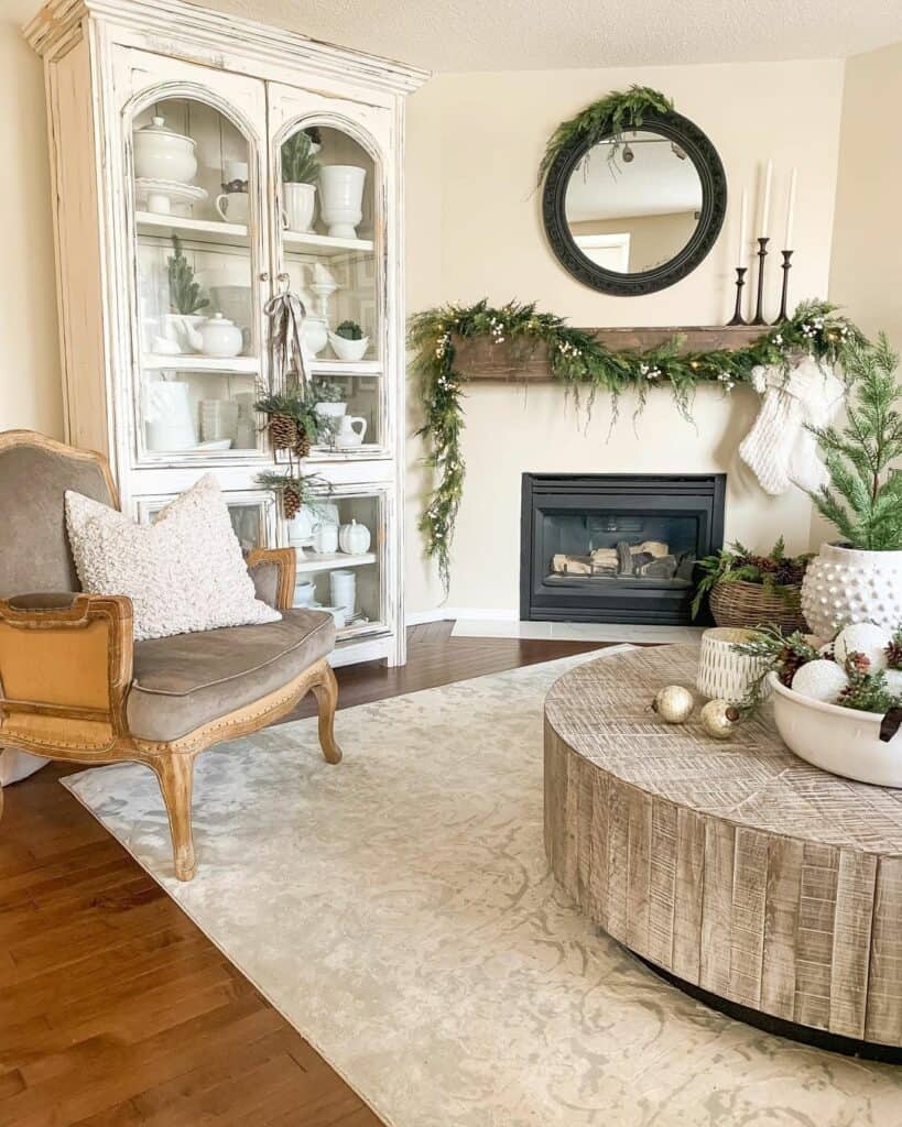 Fireplace Greenery Decor for Wood Mantel