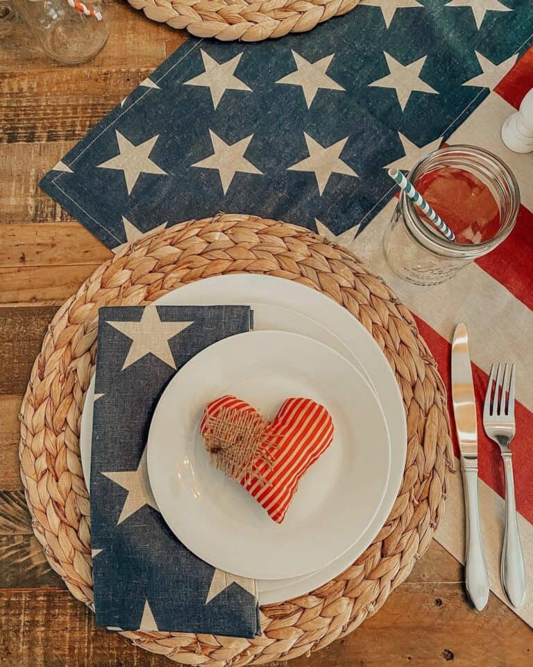 Flag Placemat for Wooden Table