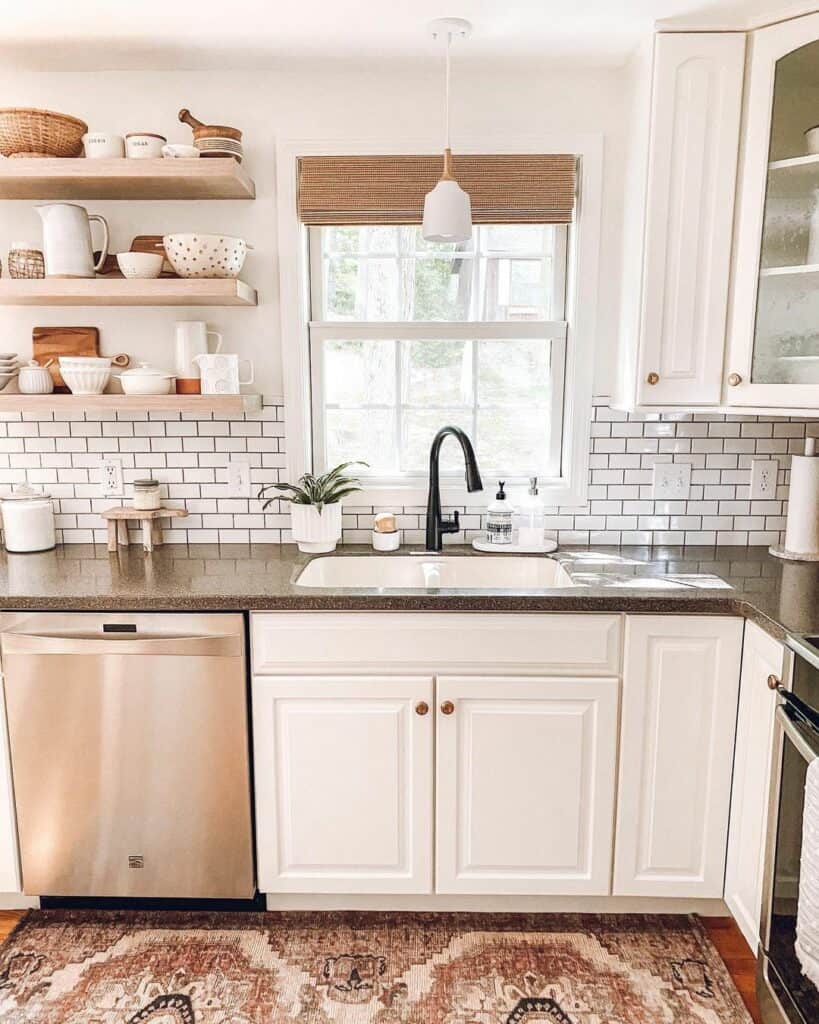 Floating Wood Shelves Over Kitchen Backsplash Soul & Lane