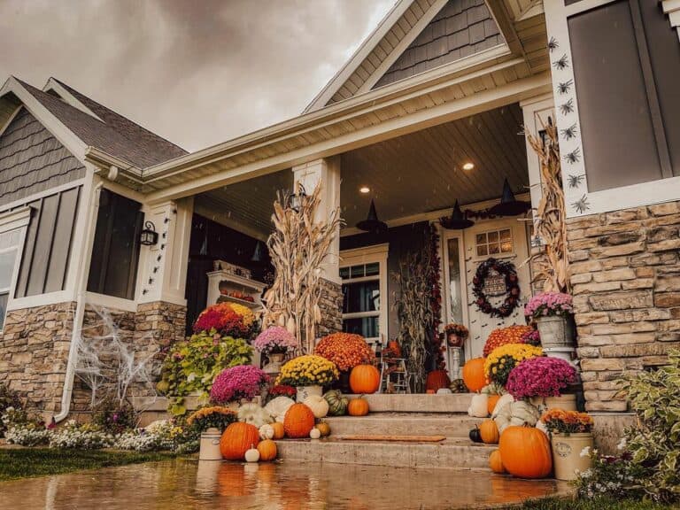 Floral Exterior Halloween Decorations