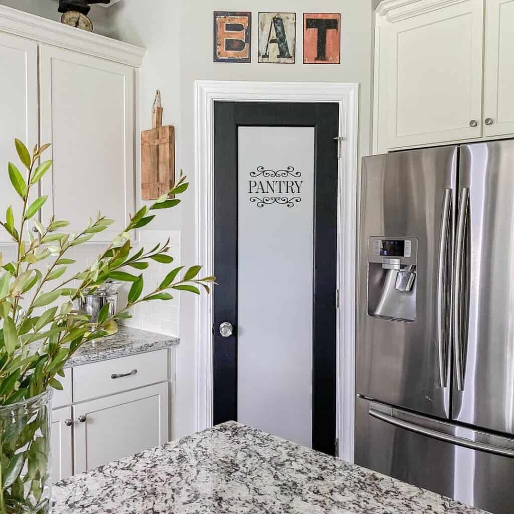 Frosted Glass Door in Kitchen